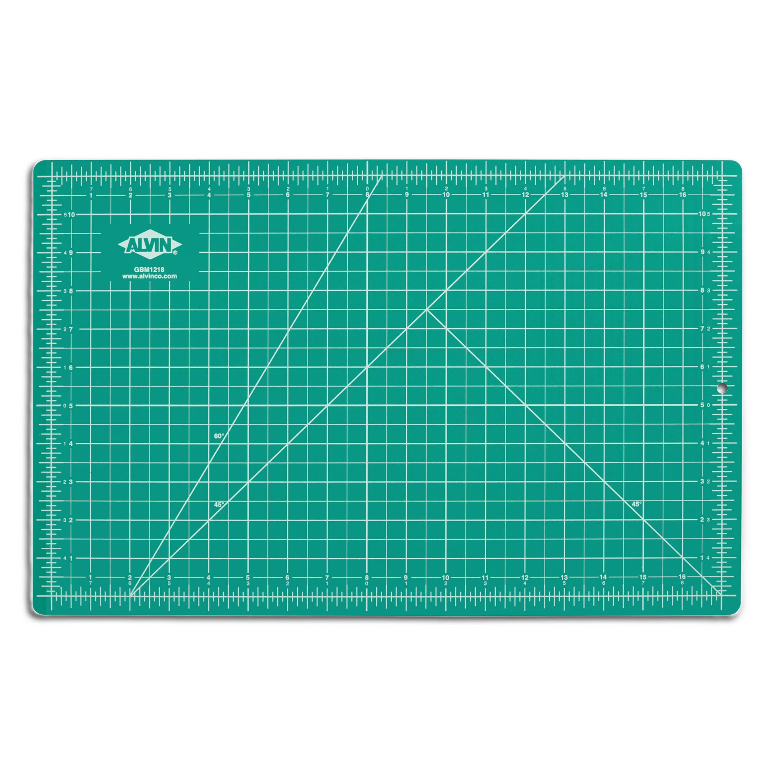Alvin Professional Self-Healing Cutting Mat, 12" x 18", Green/Black (GBM1218)