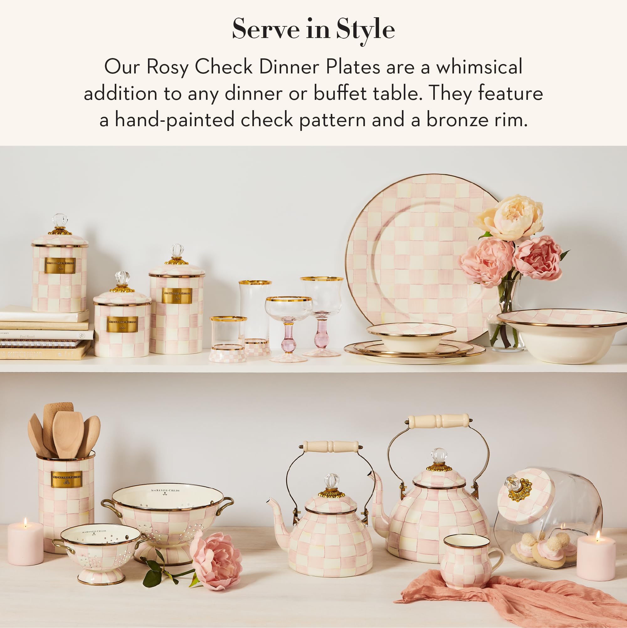 Amazon.com | MACKENZIE-CHILDS Enamel Dinner Plate, Decorative