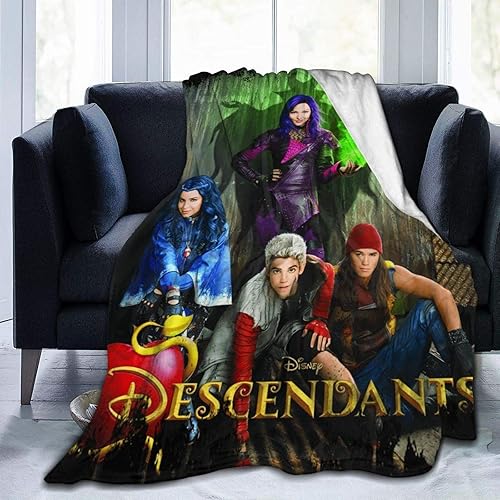 Descenddants - Manta de franela de forro polar para adultos, acogedora manta de microfibra de felpa para todas las estaciones, para hombres, 50 x 40