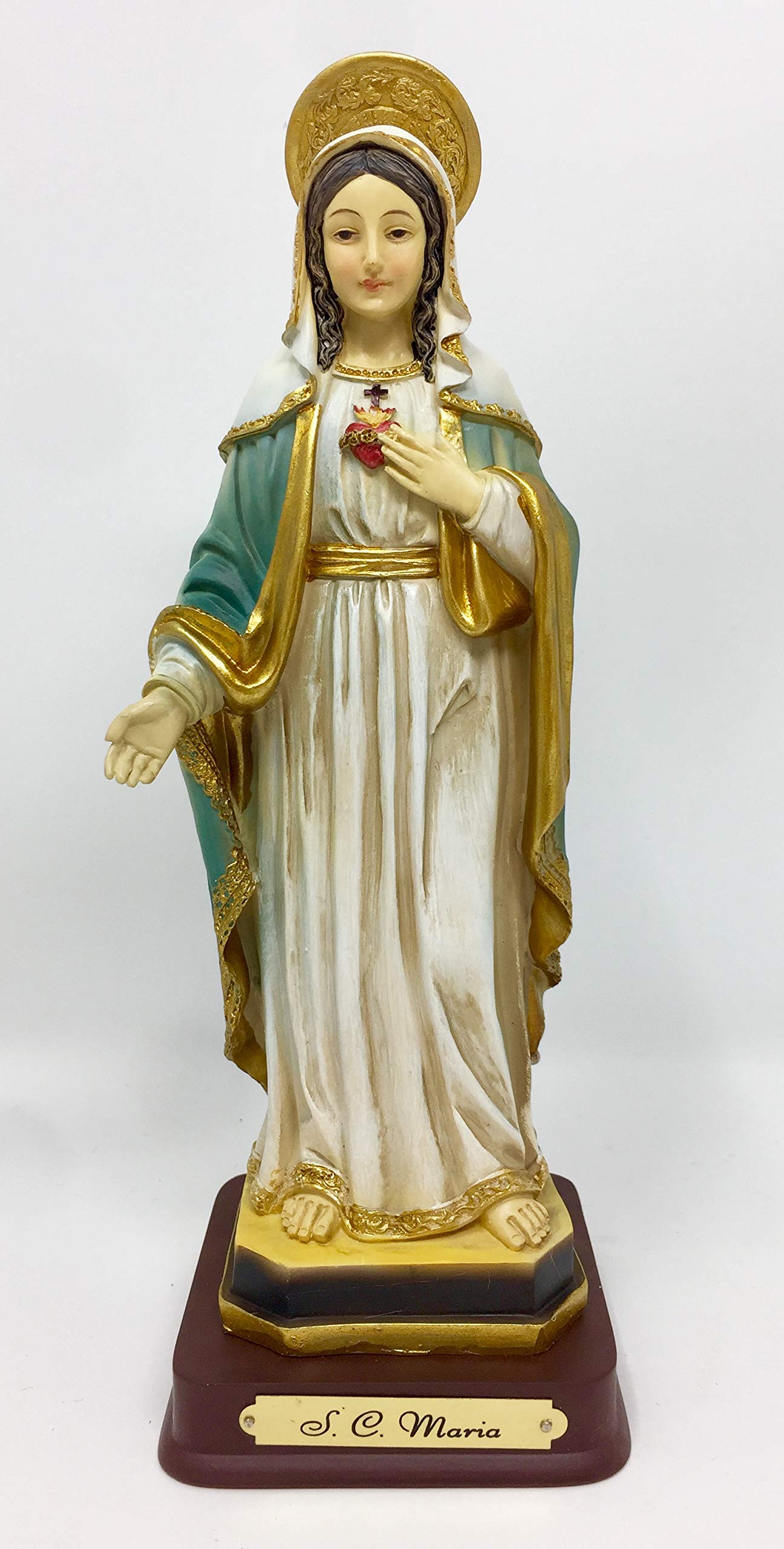 Statua ornamentale a forma di cuore sacro di Maria per casa o cappella
