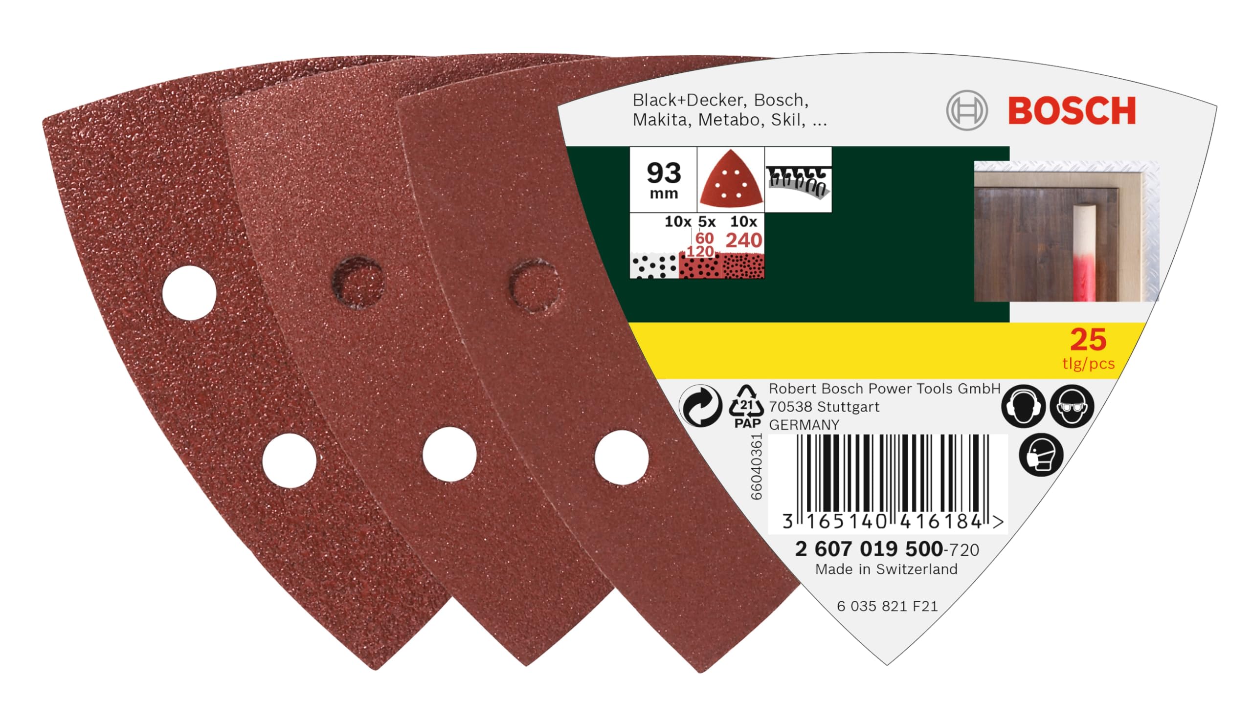 25 Delta Sanding Sheets Mixed, 60-240 Grit