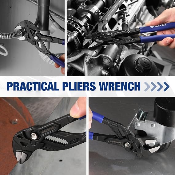 WORKPRO 250 mm Pliers Wrench, Self-Adjusting Parallel Jaw Spanner