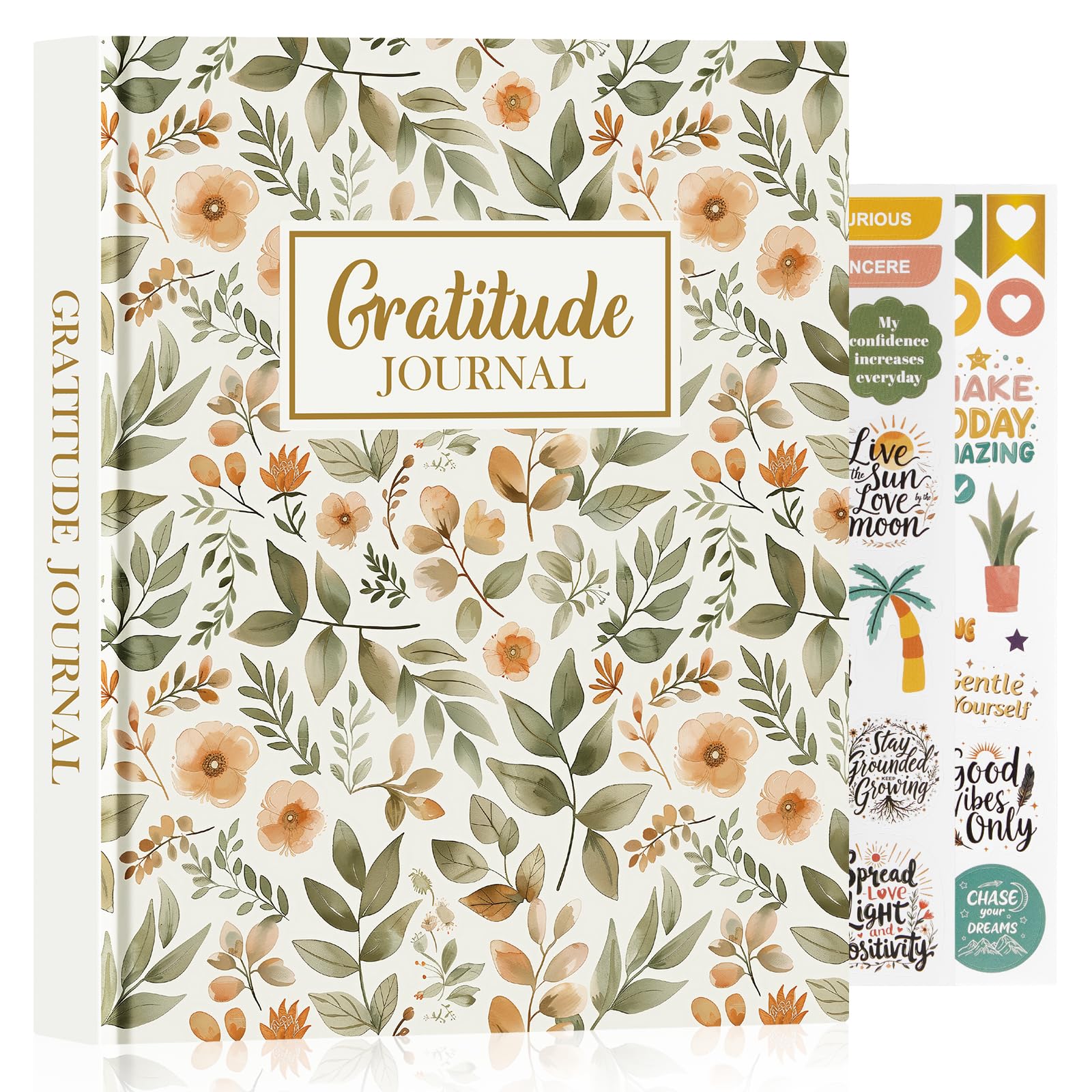 Lanpn Daily Gratitude Journal for Woman Men, The 5 Minute Gratitude Diary with Prompts, Leather Mindfulness Affirmation Planner, Mental Health Guided Notebook Better Every Day Reflection, 156 Page