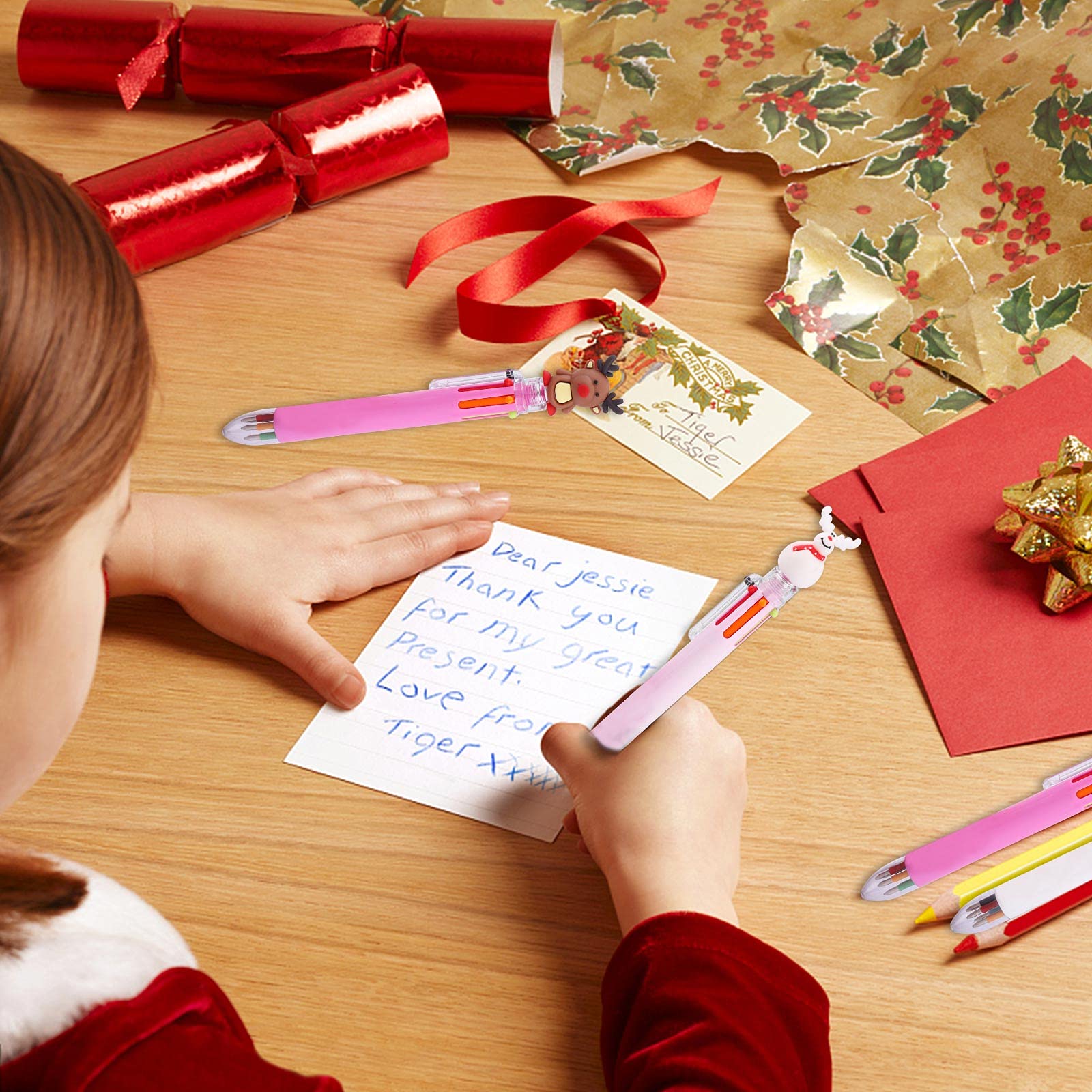 KAHEIGN 45 Pièces Stylos à Encre Gel De Noël, 5 Styles Stylo à Bille