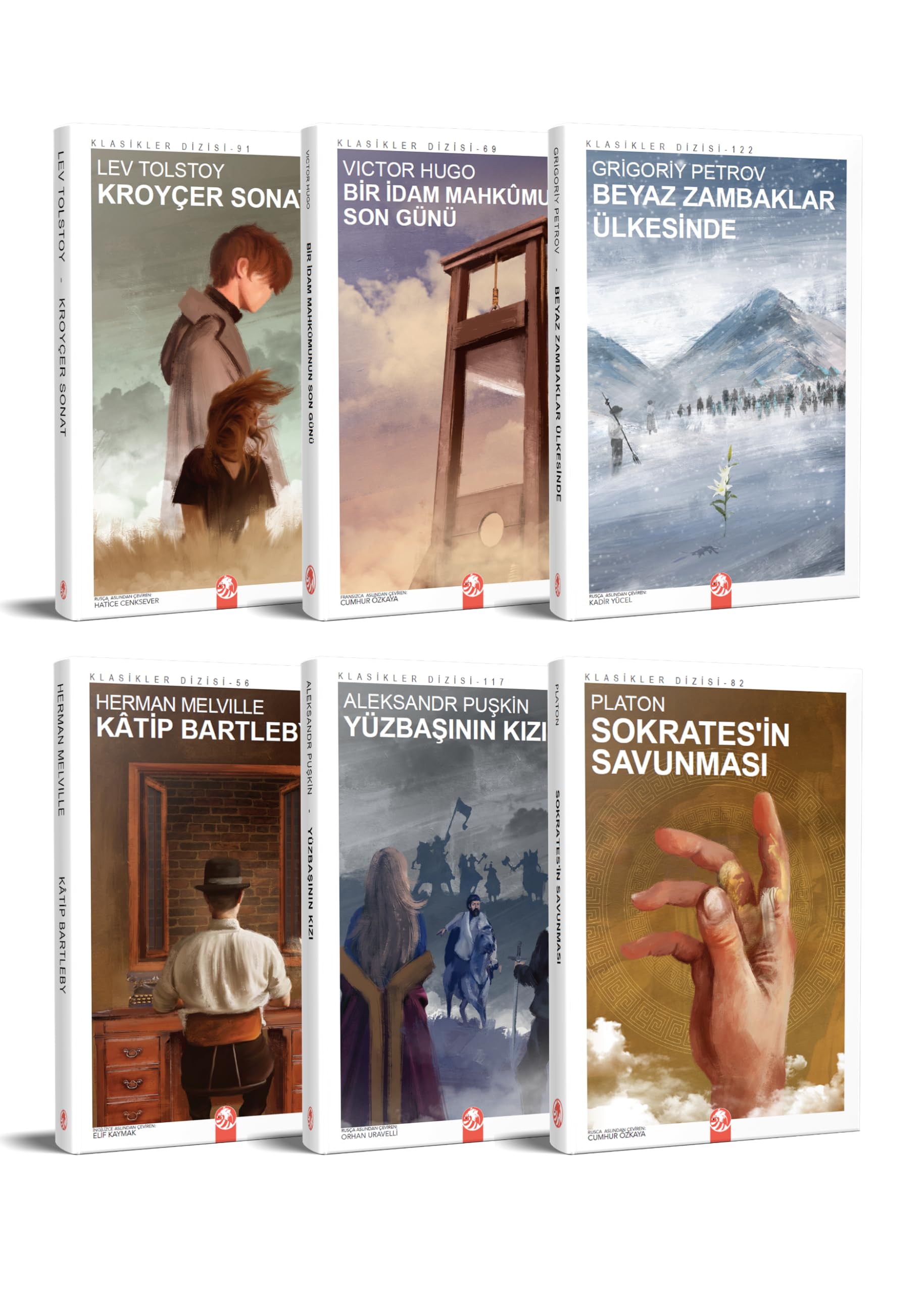 Dünya Klasikleri Kitap Seti, 6 Kitap, Tolstoy, Hugo, Petrov,…
