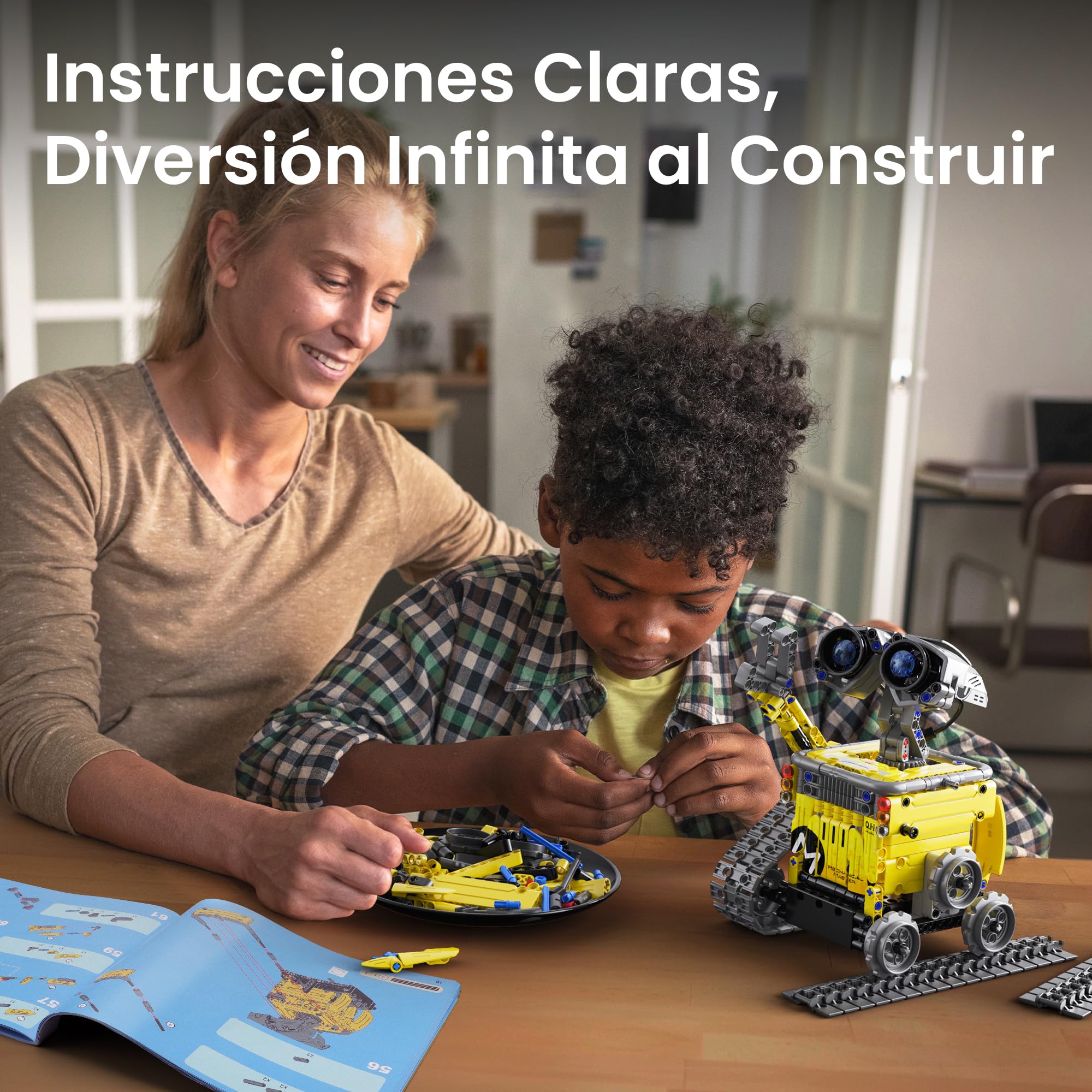 Sillbird 5 en 1 Kit de construcción de Robots con Mando a Distancia Stem Regalos para niños de 8-13 años, Codificación Juguetes Robóticos para Niños Cumpleaños（488 Piezas）
