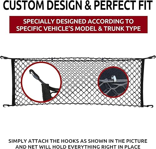 Miniatura 3 de Red de carga elástica para maletero estilo asiento trasero para Mazda CX5 S Carbon Premium Turbo 2023-2025 - Organizador y almacenamiento de