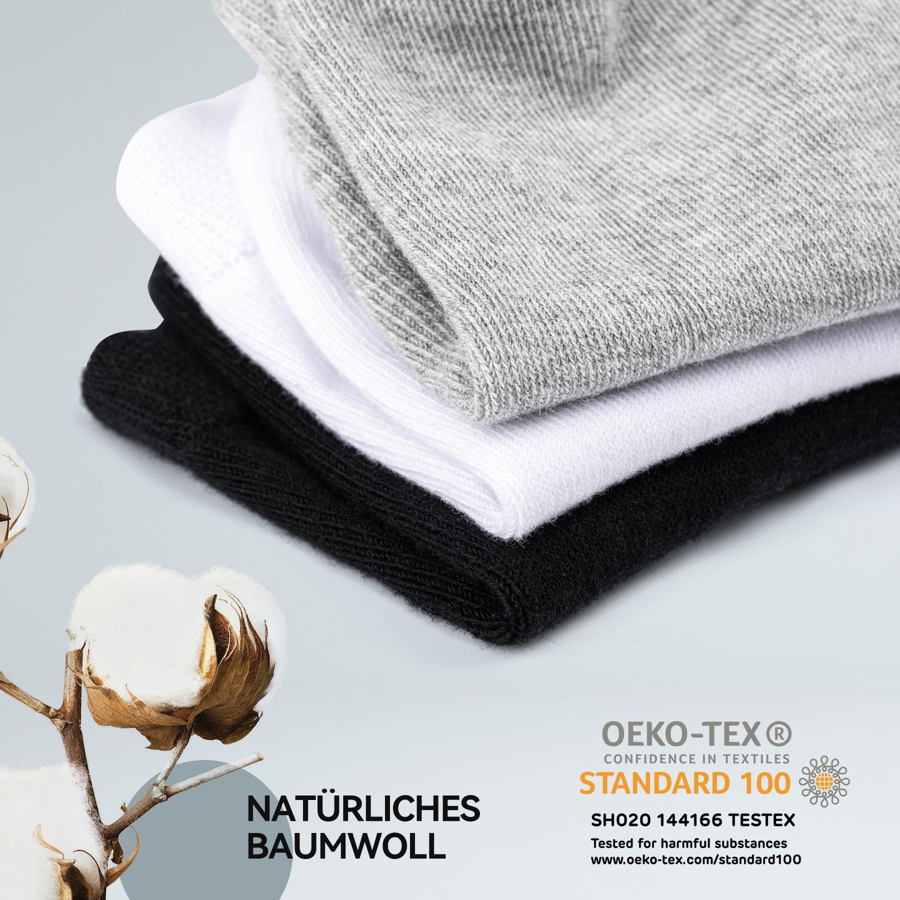 EKSHER Calzini Donna Cotone Corti Calze Estive Uomo 10 Paia Calze Sportive Calze Running Calze Tennis Calzini Trekking