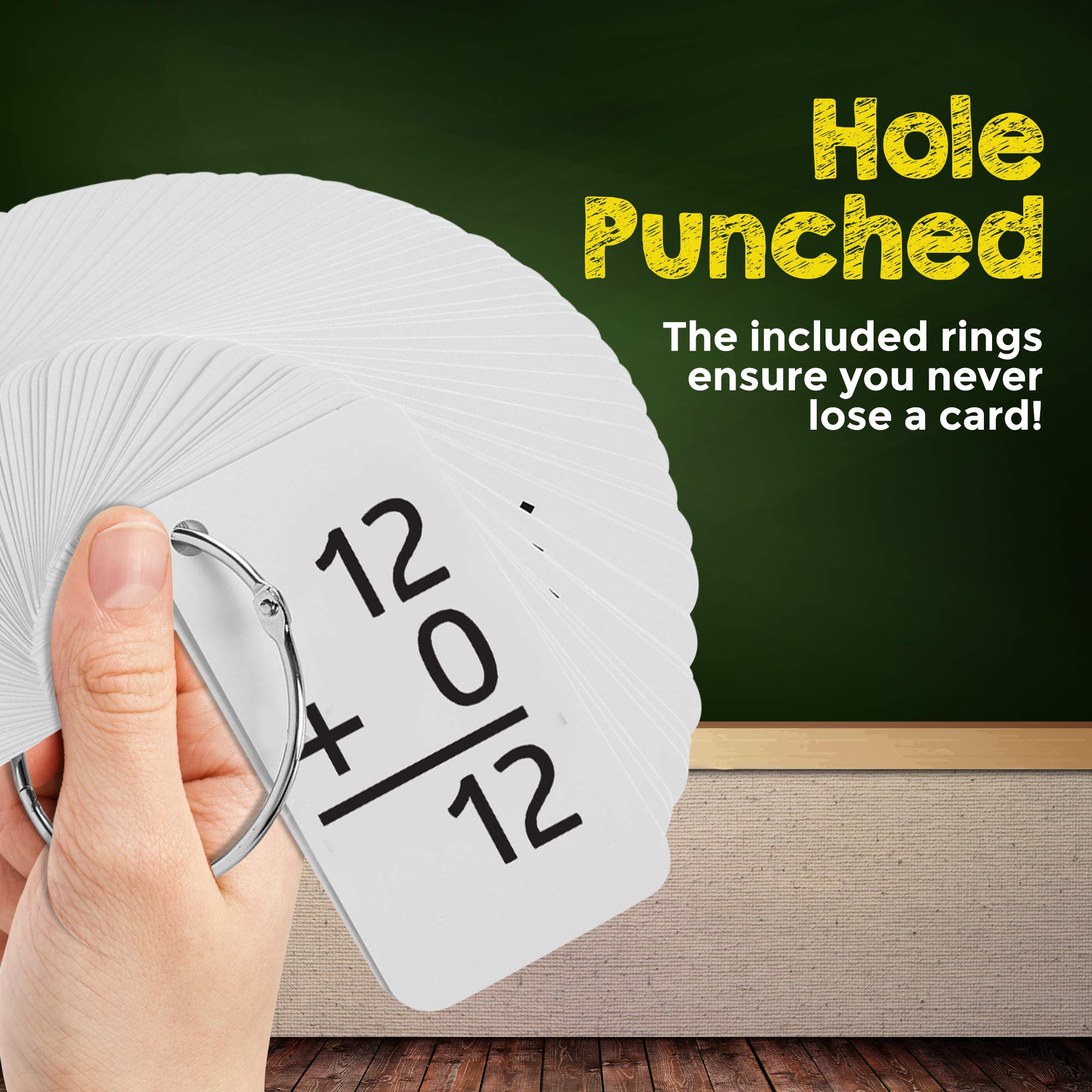 Star Right Math Flash Cards Addition Flash Cards 169 Hole Punched