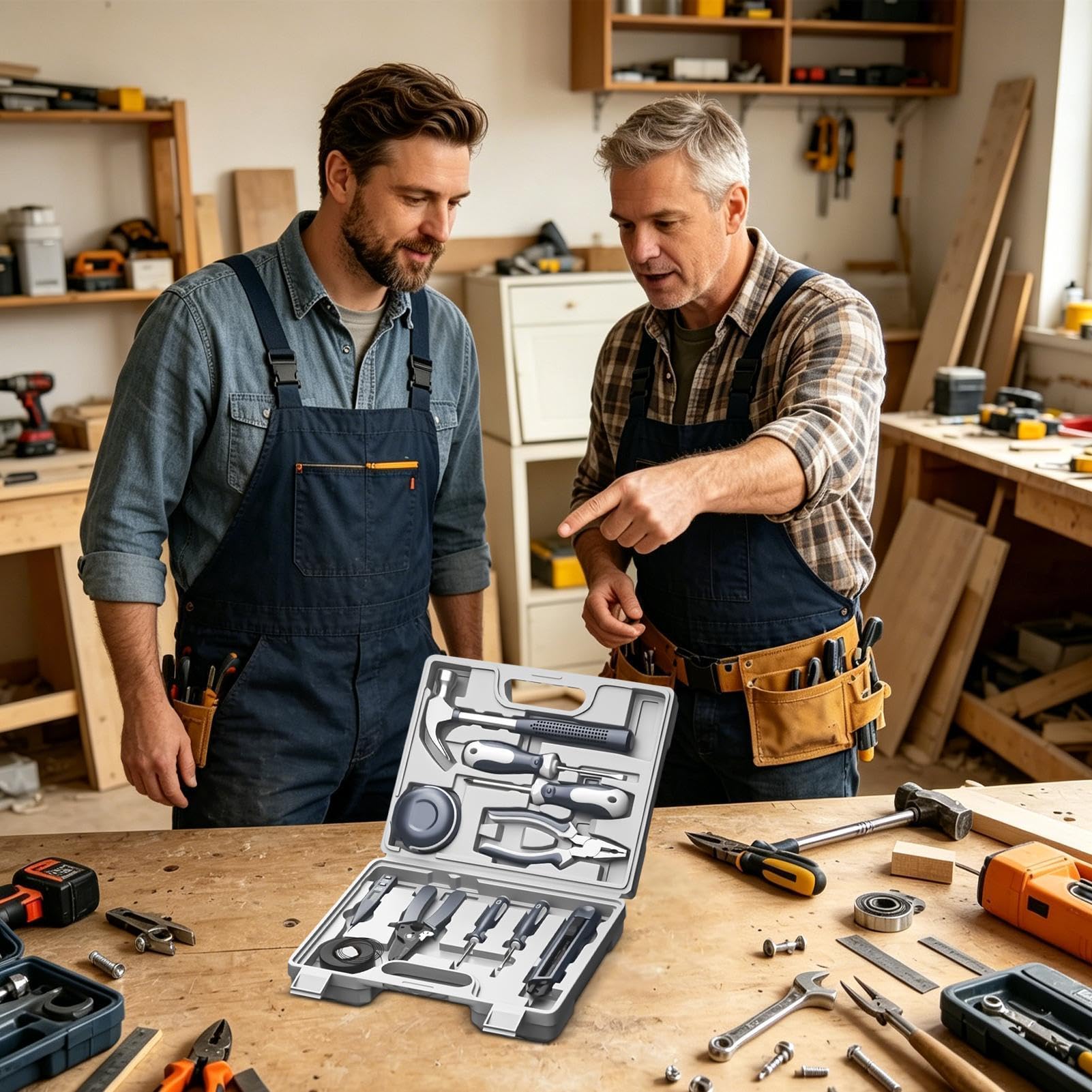 Kit Attrezzi Domestici 11 Pezzi Hardware Portatile Multifunzione | Set Porta Attrezzi Per Riparazioni Domestiche Auto Appartamento College Ufficio Outdoor Campeggio Mobili Garage