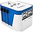 Universal Travel Adapter Plug World Power Ceptics W/ 4 USB Ports - Charge Cell Phones, Smart Watches, iPhones All over the Wo