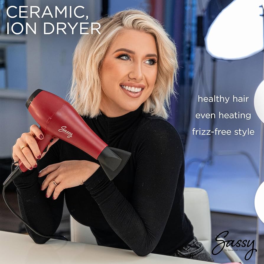 Amazon.com : Sassy Ceramic Ion Hair Dryer, 1875-Watt Salon