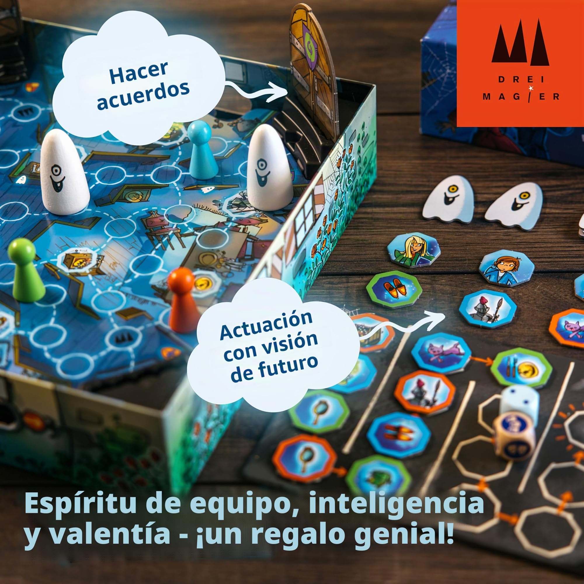 Schmidt Juegos 40896 La Noche embrujada retorcida, Juego de niños de Tres Magos