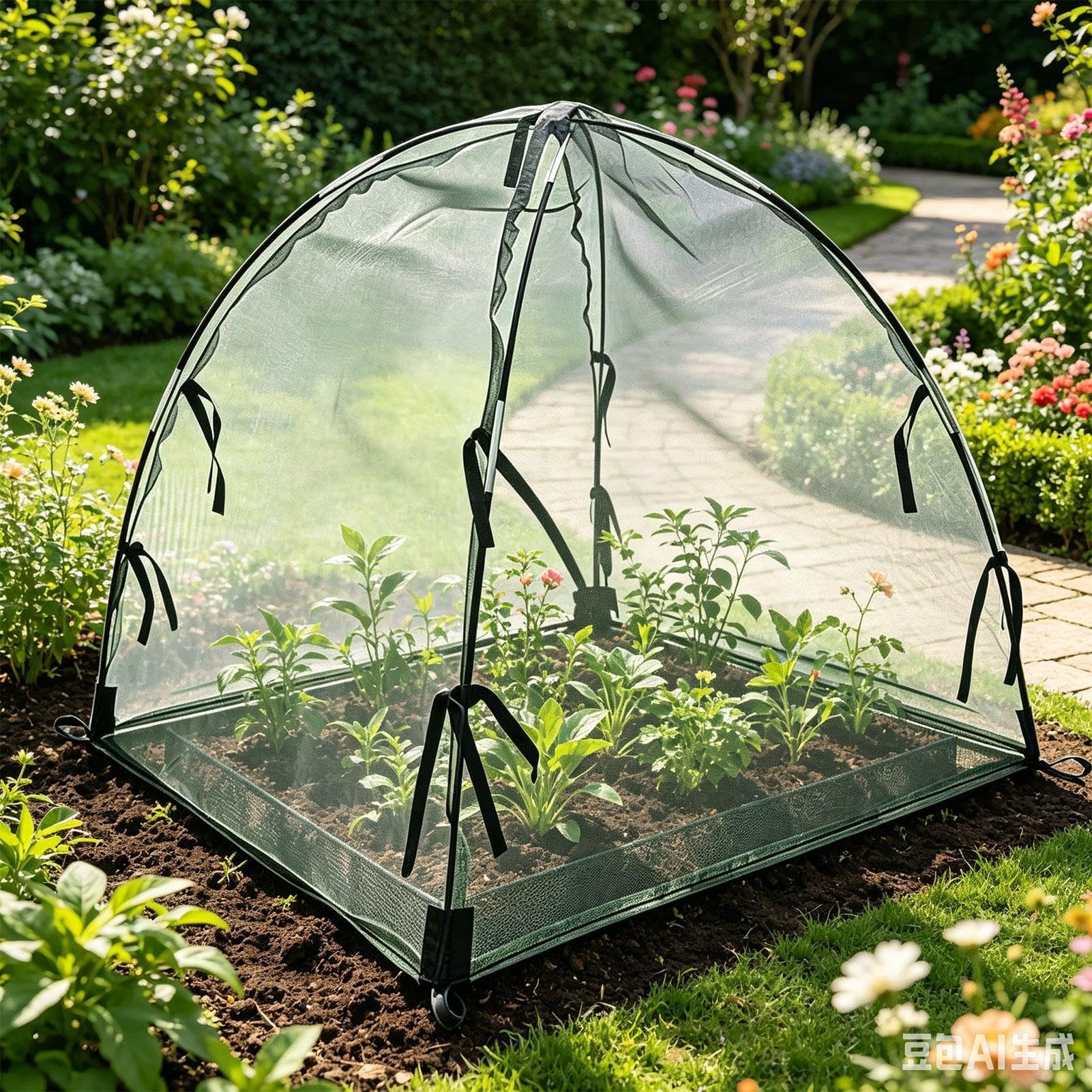Red de protección contra insectos de jardín - Cubierta de protección contra plagas portátil, fácil de instalar para plantas al aire libre, patio trasero, patio o tomate
