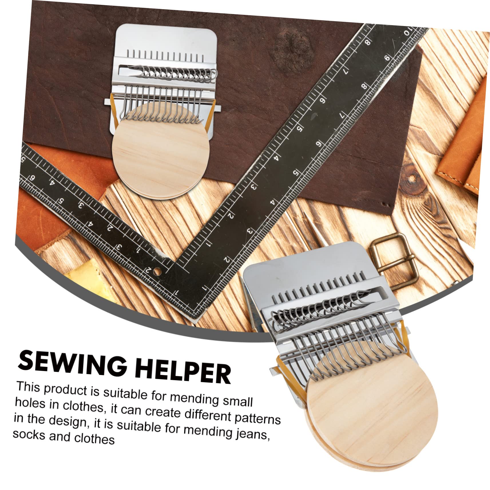 ARTIBETTER 4 Juegos Mini Telar de Tejer de Herramientas Prácticas para Remendar Ropa Kit de Bricolaje para Adultos