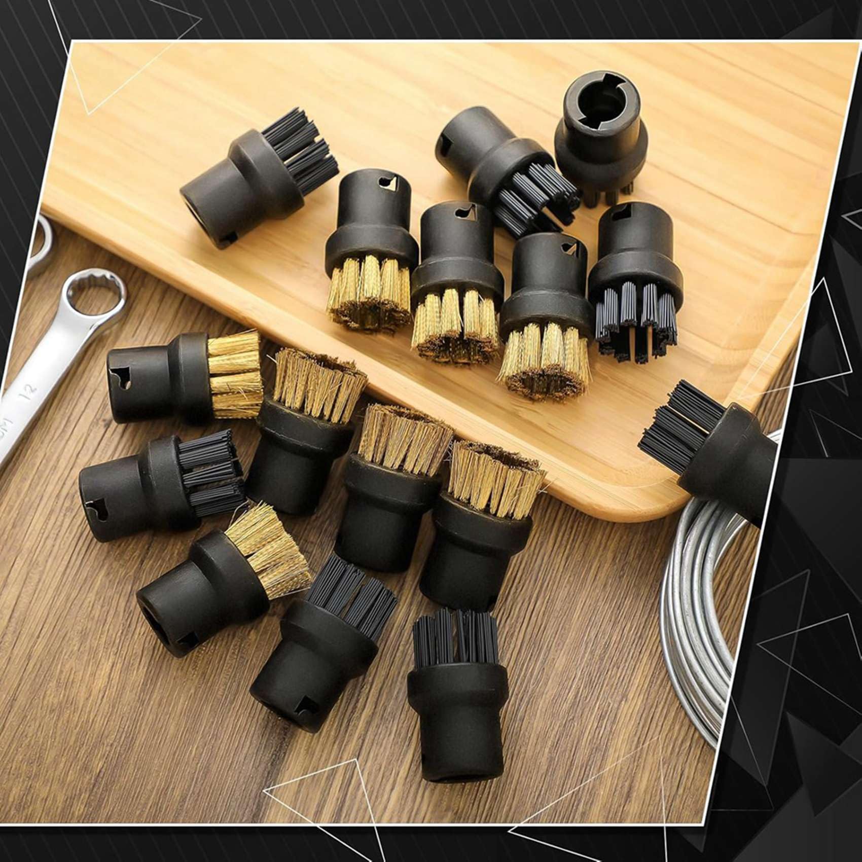 40 Pièces Têtes de Brosse de Nettoyage à Vapeur Accessoires de Brosses à Vapeur Têtes de Brosse de Nettoyage à Vapeur de Rechange pour Surfaces Dures