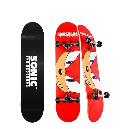 Sonic Character Skateboards - Cruiser Skateboard with ABEC 5 Bearings,