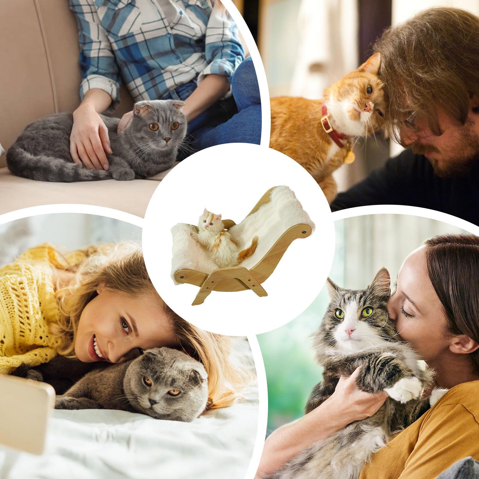 Sofá de interior peludo para gatos,Sofá cama para gatos borrosos Camas | Cama para gatos de interior, sofás para gatos, sofá cama suave y relajante para mascotas, sofá