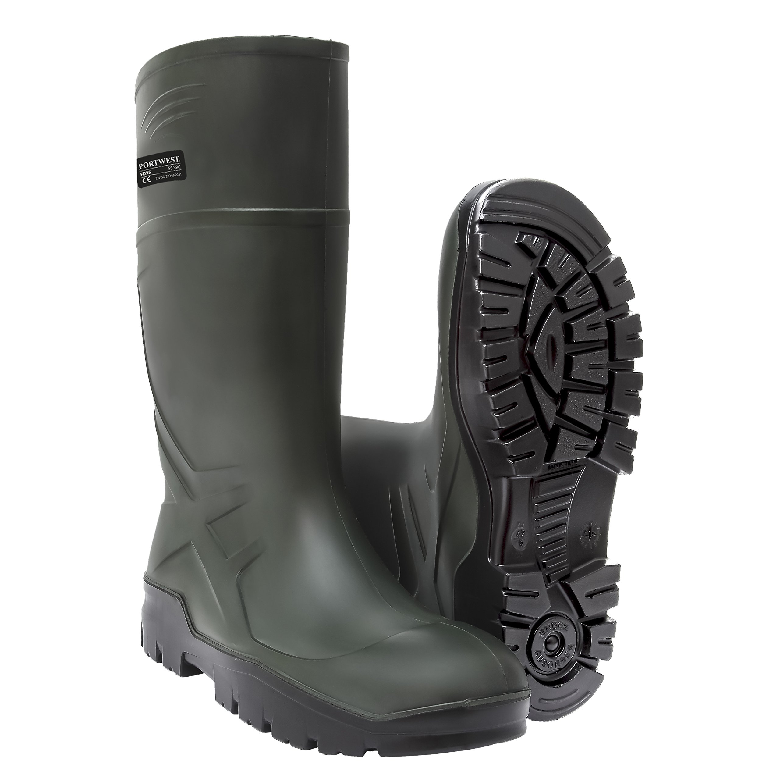 Portwest FD90GNR40 Stivale Wellington O4 Ci Fo Non Safety, Verde, 40 - 4