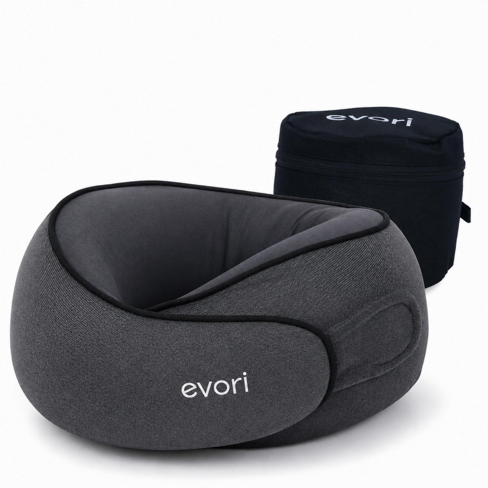 evori Memory Foam Travel Neck Pillow, 360° Support for Airplane & Car