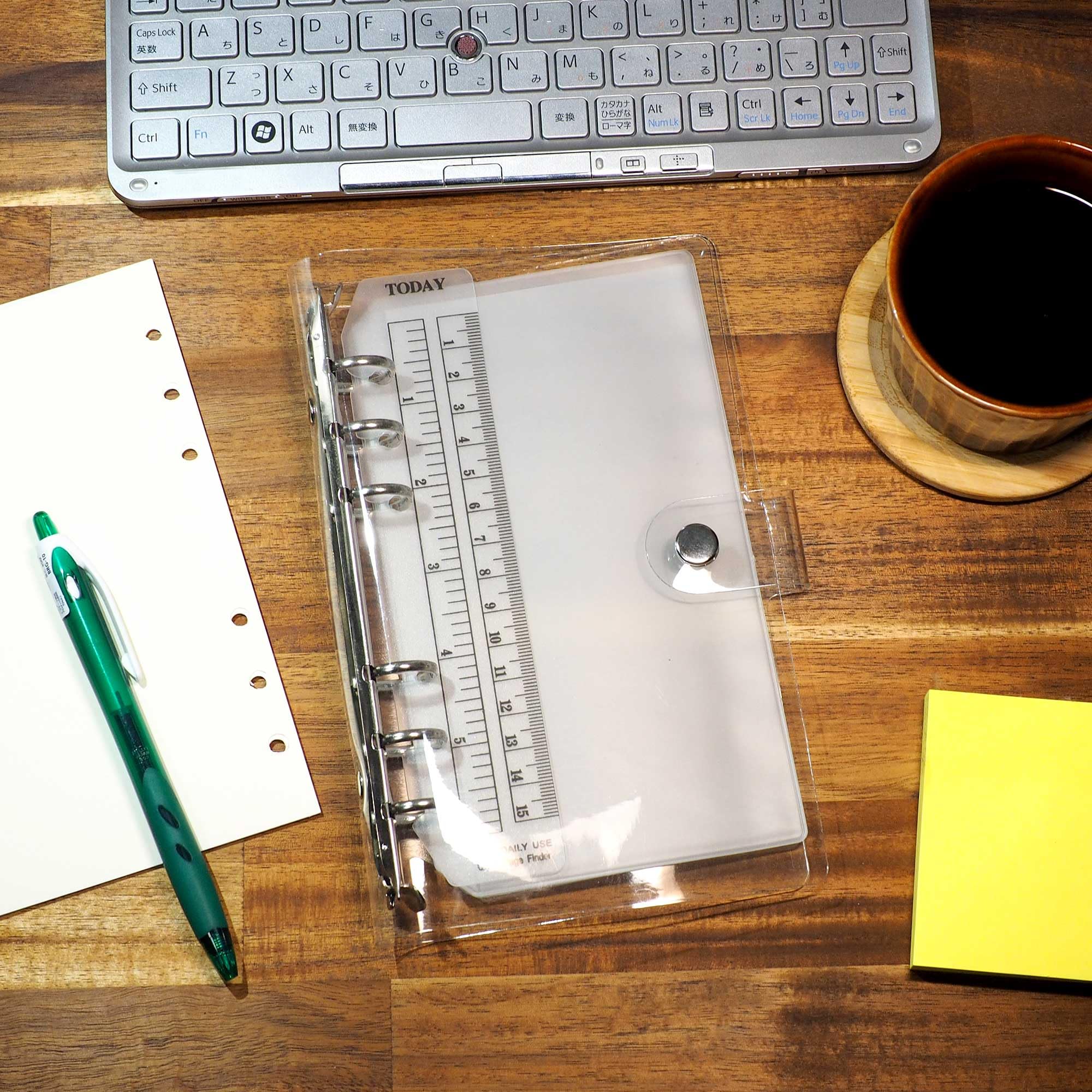 Amazon.co.jp: TSUKURIRO システム手帳 B6 バイブル サイズ 6穴 PVC