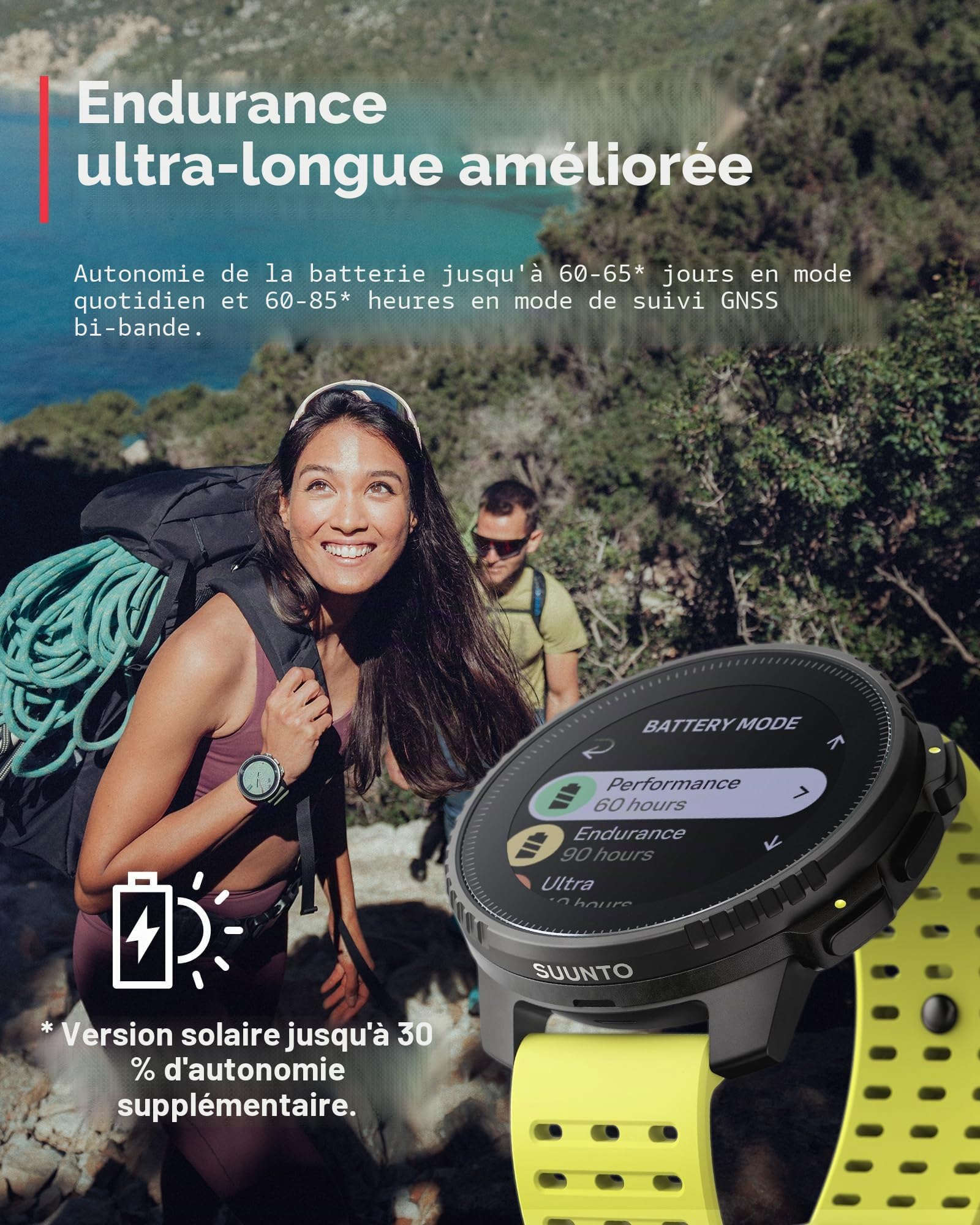 SUUNTO Verticale : Montre GPS d'aventure, Grand écran, Cartes Hors Ligne, Charge Solaire