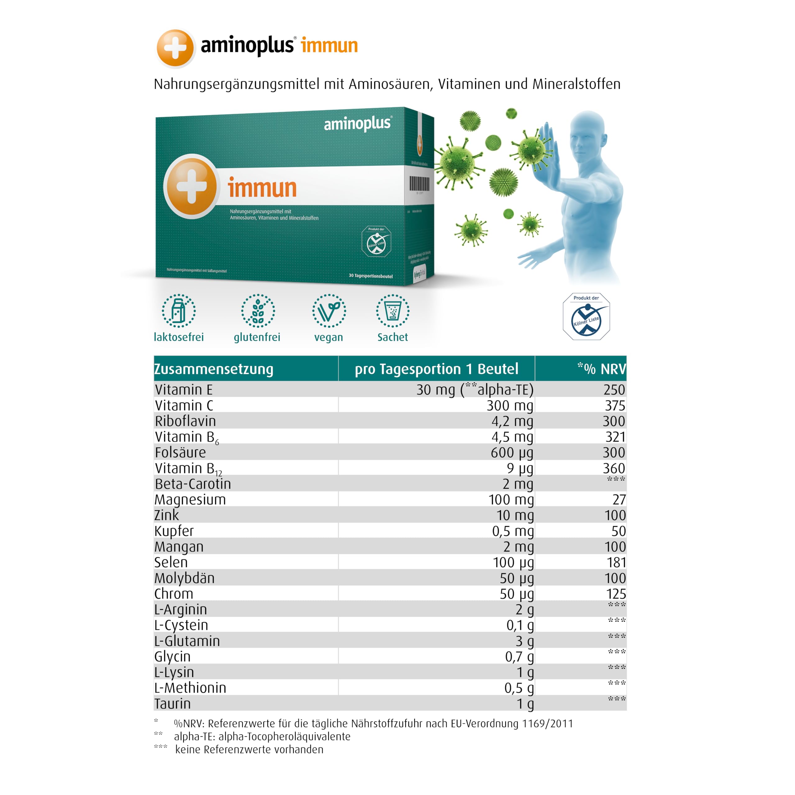 aminoplus immun Tagesportionsbeutel, 30 St. Beutel