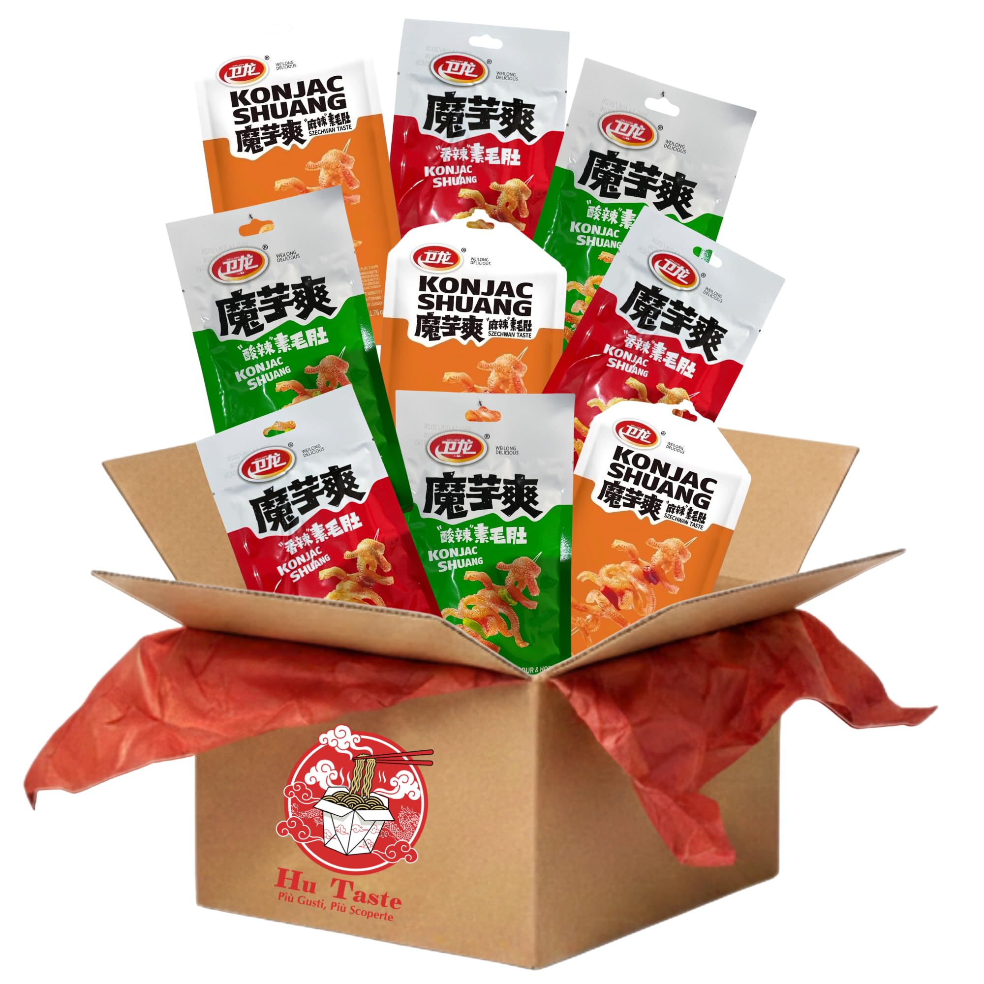 Mix Konjac Shuang 3 Gusti - Snack Cinesi Piccanti (Sour&Hot, Hot&Spicy e Szechwan Taste)
