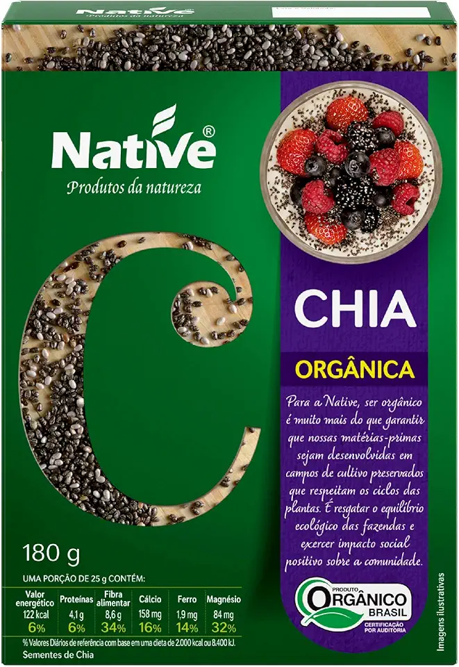 Chia Orgânica 180G Native Orgânicos do Brasil
