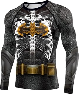 Men's Compression Shirts Cool Athletic Base Layer Long Sleeve Rash Guard Shirts Workout Sports Fitness Summer Tops