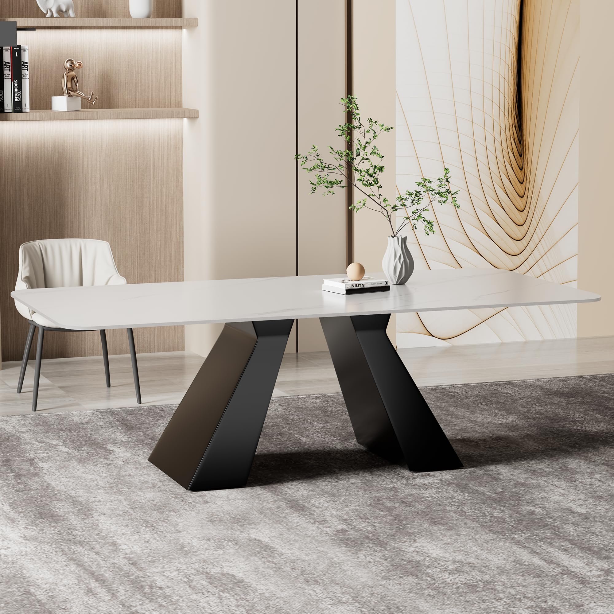 Amazon.com - NIUTN Extendable Dining Table for 8 to 10, Modern