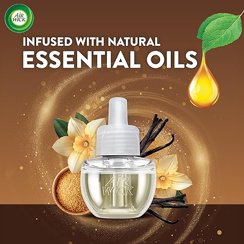 Miniatura 3 de Air Wick - Aceite perfumado enchufable - 5 repuestos - Azúcar moreno y vainilla, aroma de otoño, spray de otoño - 0.67 onzas líquidas (paquete de
