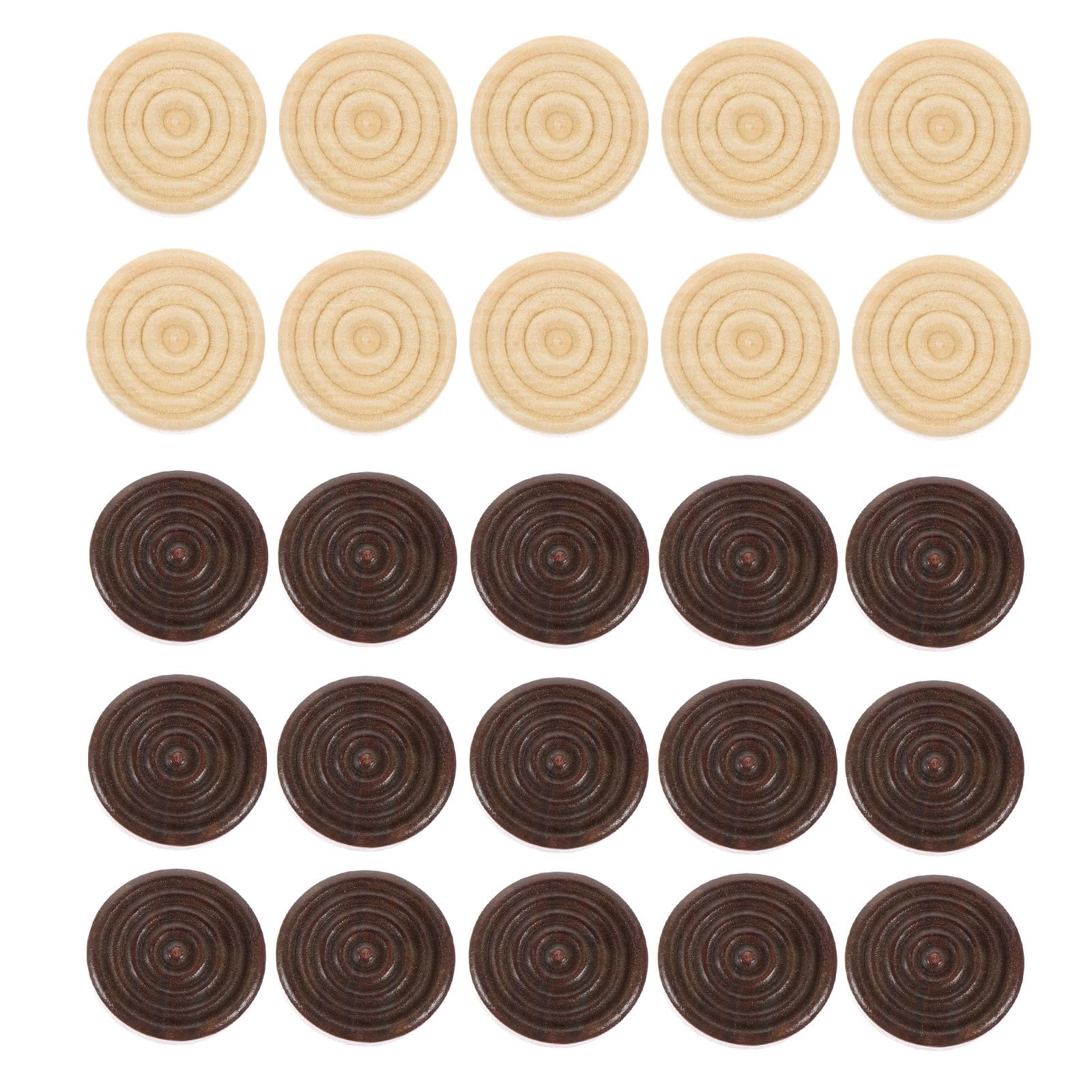 Sponsored Ad – 48Pcs Wooden Checkers Pieces Replacement Ridged Game Chips Stackable Ridge in Natural Wood Color