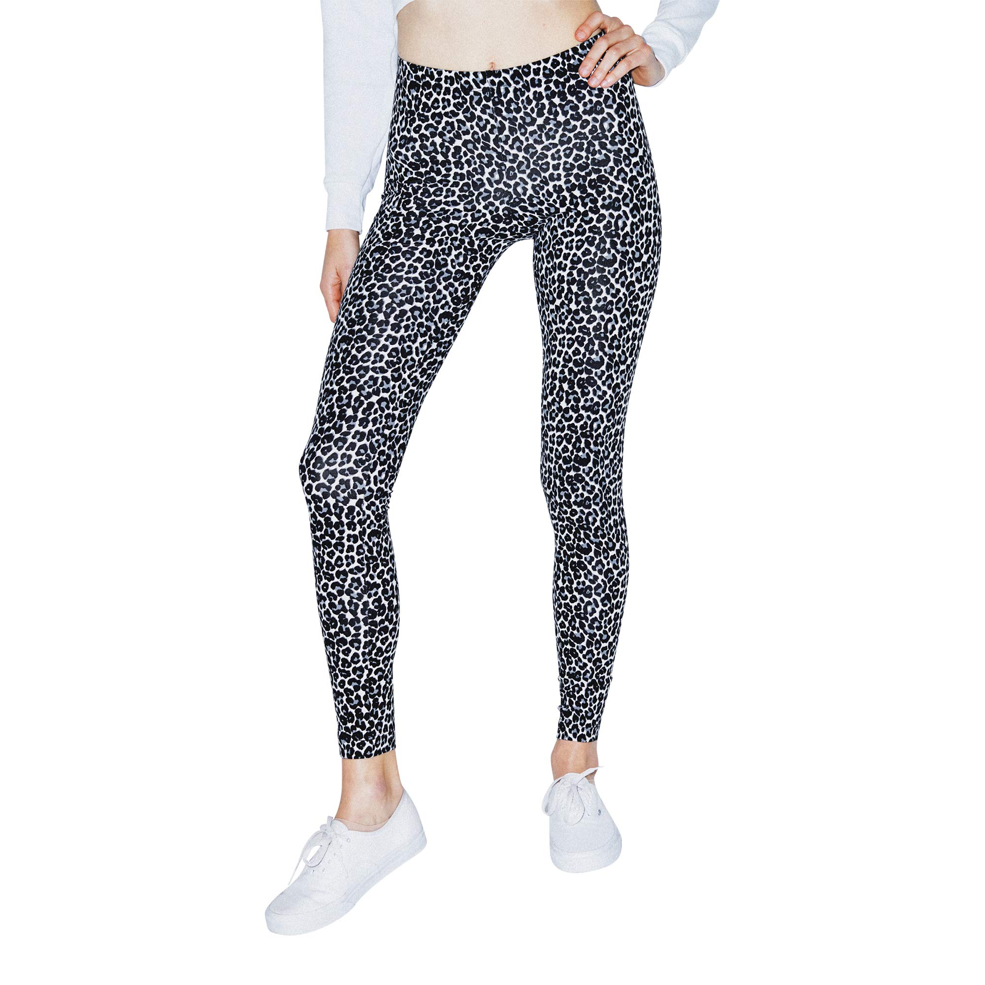 American Apparel Women's Leopard Cotton Spandex Jersey Legging, Xl