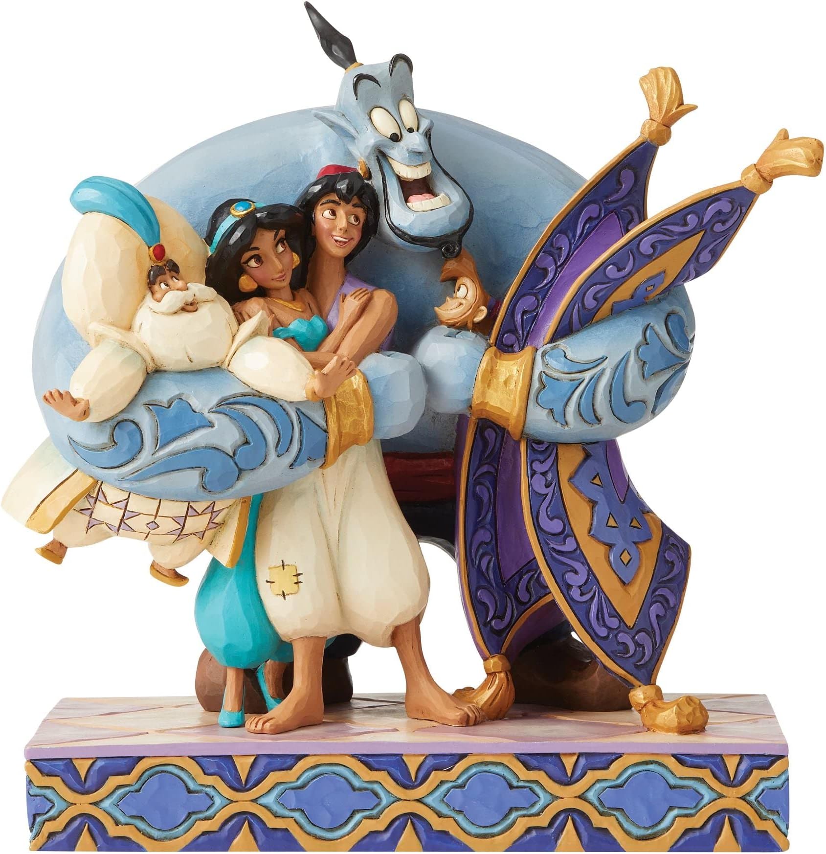 Enesco Disney Traditions By Jim Shore Aladdin Group Hug Figurine, 7.87 Inch, Multicolor