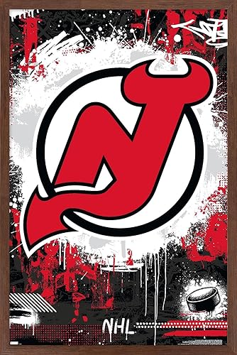 Trends International NHL New Jersey Devils - Póster de pared con logotipo Maximalist 23