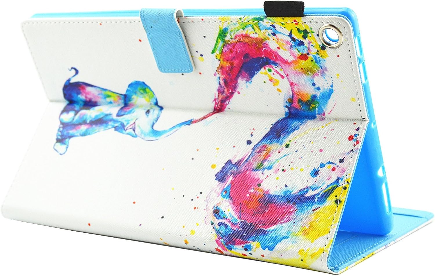 Exclusive Special Case for Amazon Fire HD 10 (9th/7th Generation, 2019/2017), Techcircle Multi-Angle Viewing Stand Cute Pattern Slim Folding Leather Protective Cover with Card Slots, Smart Sleep/Wake, Colorful Elephant Flash Deals - 60% OFF Case for Amazon Fire HD 10 (9th/7th Generation, 2019/2017), Techcircle Multi-Angle Viewing Stand Cute Pattern Slim Folding Leather Protective Cover with Card Slots, Smart Sleep/Wake, Colorful Elephant