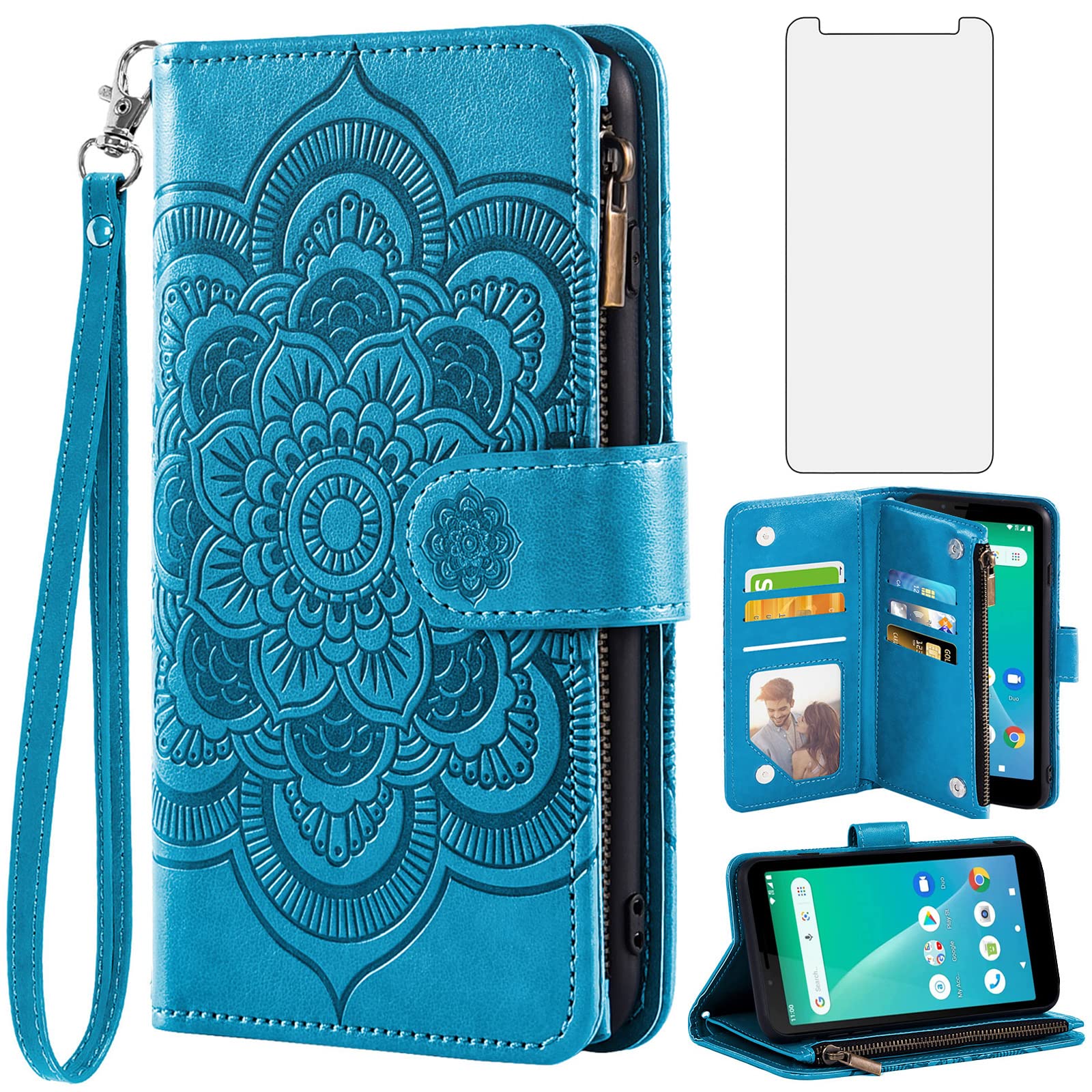 Funda Para Shock Volt SV55 Con Protector De Pantalla De Vidrio Templado