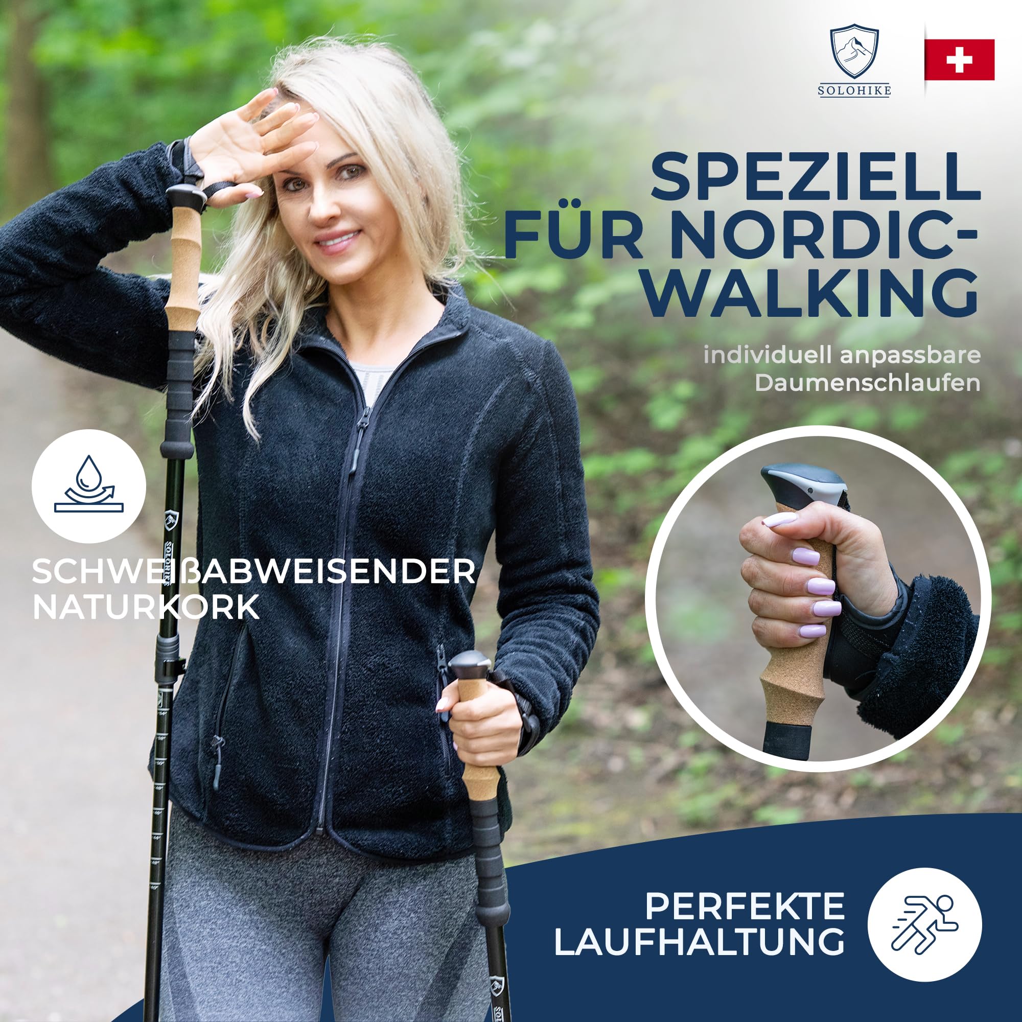 Bâtons de marche nordique pour femme, bâtons de trekking, bâtons de marche nordique, bâtons de course anti-choc, gants à main, réglables, bâtons de randonnée, bâtons de marche nordique