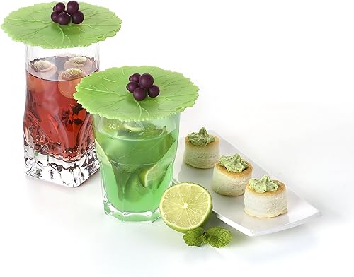 Miniatura 3 de Charles Viancin - Juego de 2 fundas de silicona para bebidas de uva de 4 pulgadas - Sellado hermético en cualquier vaso de borde liso, mantiene las