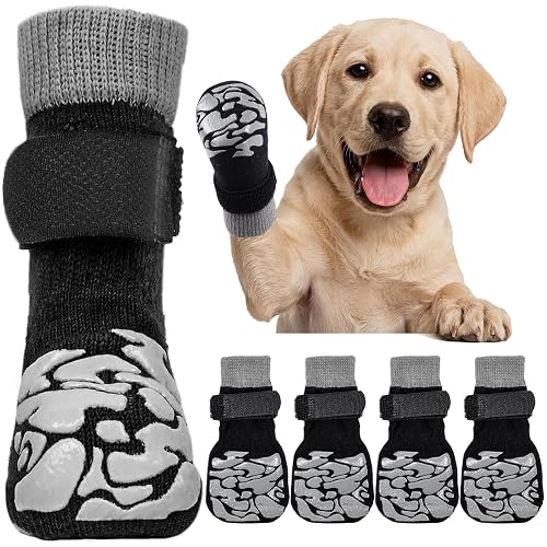 Kuoser Non-Slip Dog Socks for Hardwood Floors