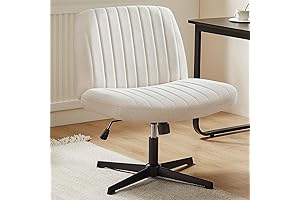 Sweetcrispy Criss Cross Leg, No Wheels Decorative Desk Chair