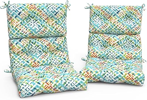 Cojines Adirondack para sillas de patio con respaldo alto para exteriores, cojines Adirondack para jardín, porche, uso en silla de oficina en casa,