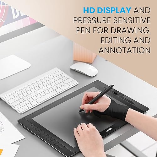 Miniatura 5 de SereneLife Tableta gráfica con lápiz pasivo  Monitor de arte con tecnología totalmente laminada de 15.6 pulgadas con 8192 niveles de presión lápiz