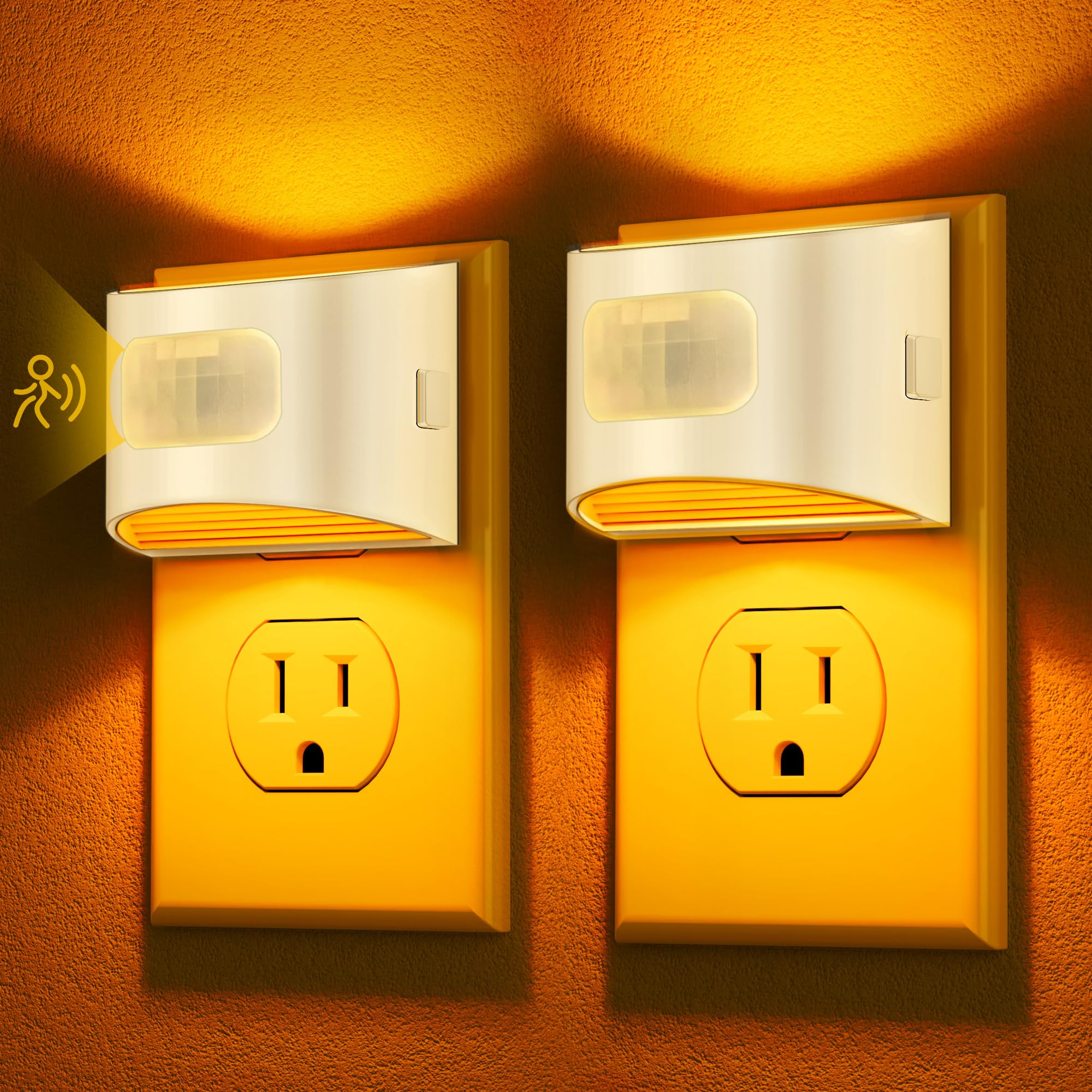 DORESshop Motion Sensor Night Light, Night Lights Plug into Wall, Amber