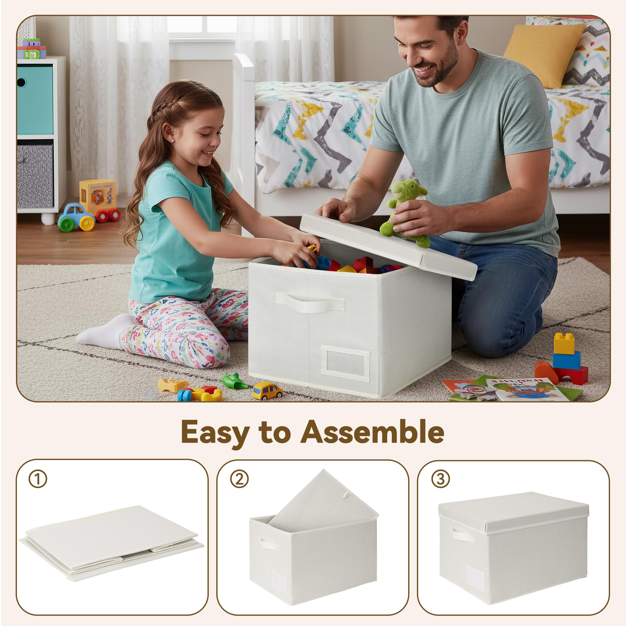 GRANNY SAYS Set di Porta Oggetti da Appendere con 4 Tasche e Scatole Portaoggetti con Coperchio