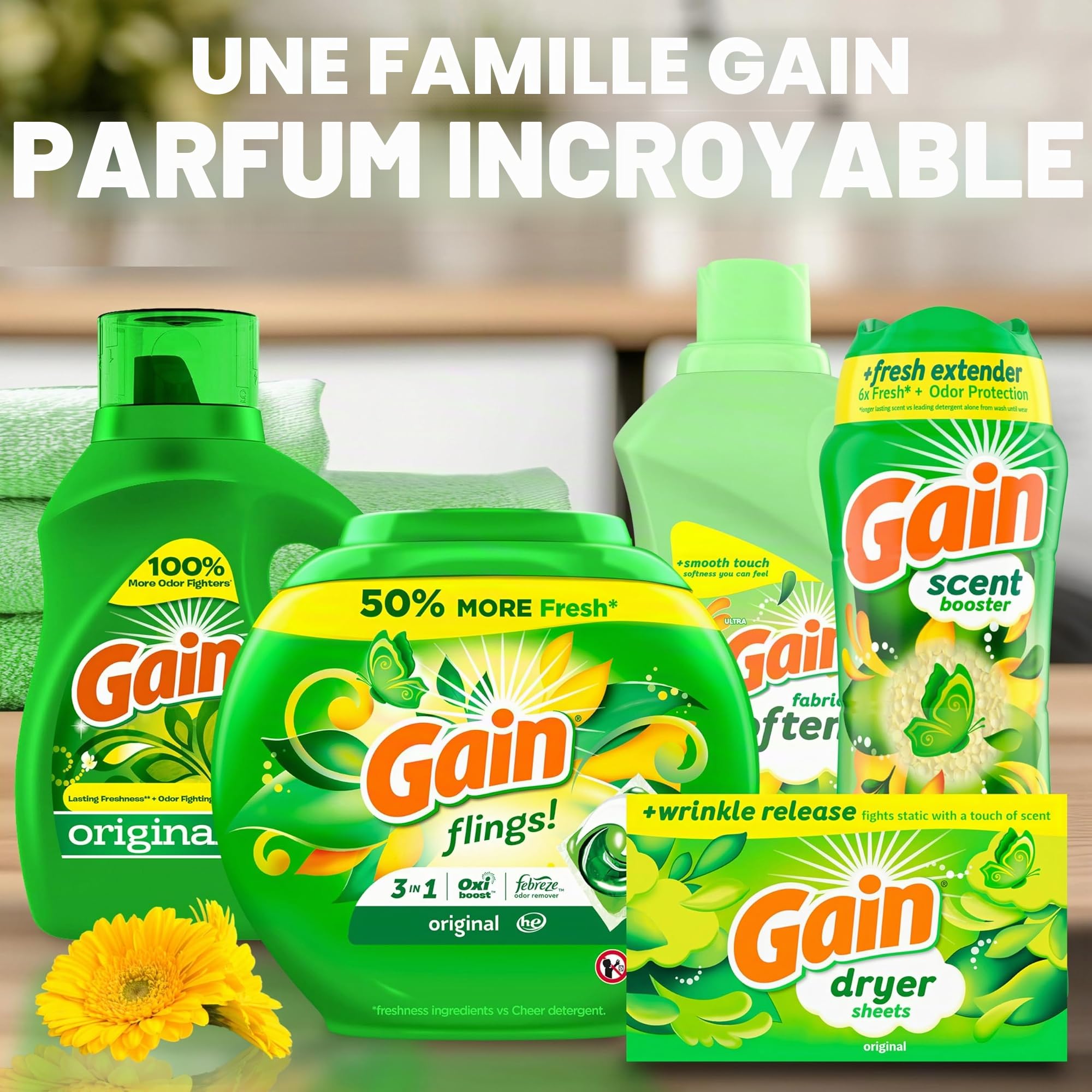 Gain réflexion Original Linge Feuilles, 120 Count