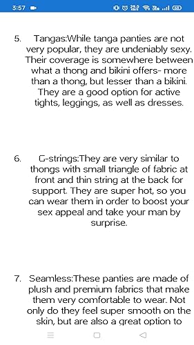 Different Types Of Panties