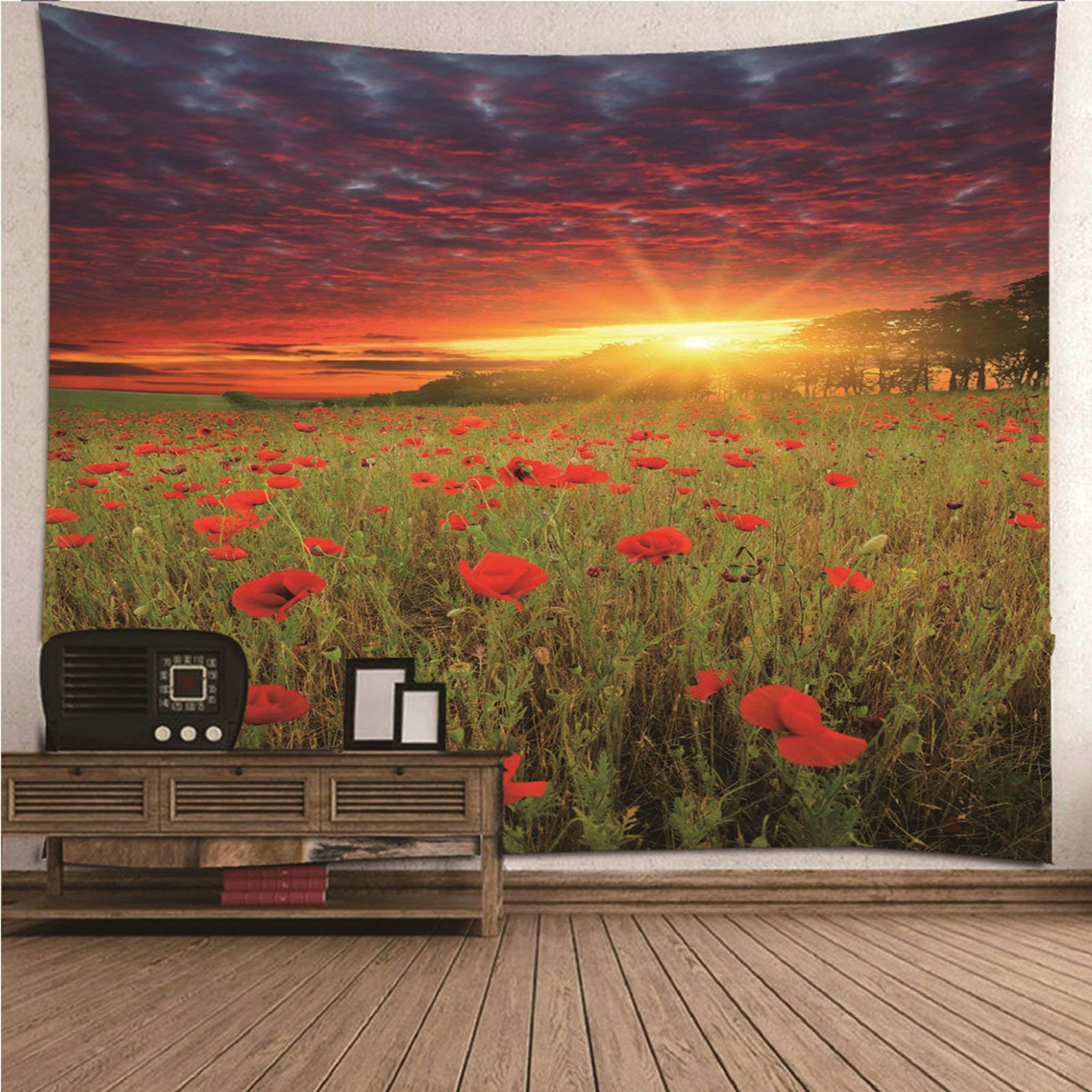 Tapiz de pared lavable de poliéster con impresión 3D resistente para playa y hogar 7