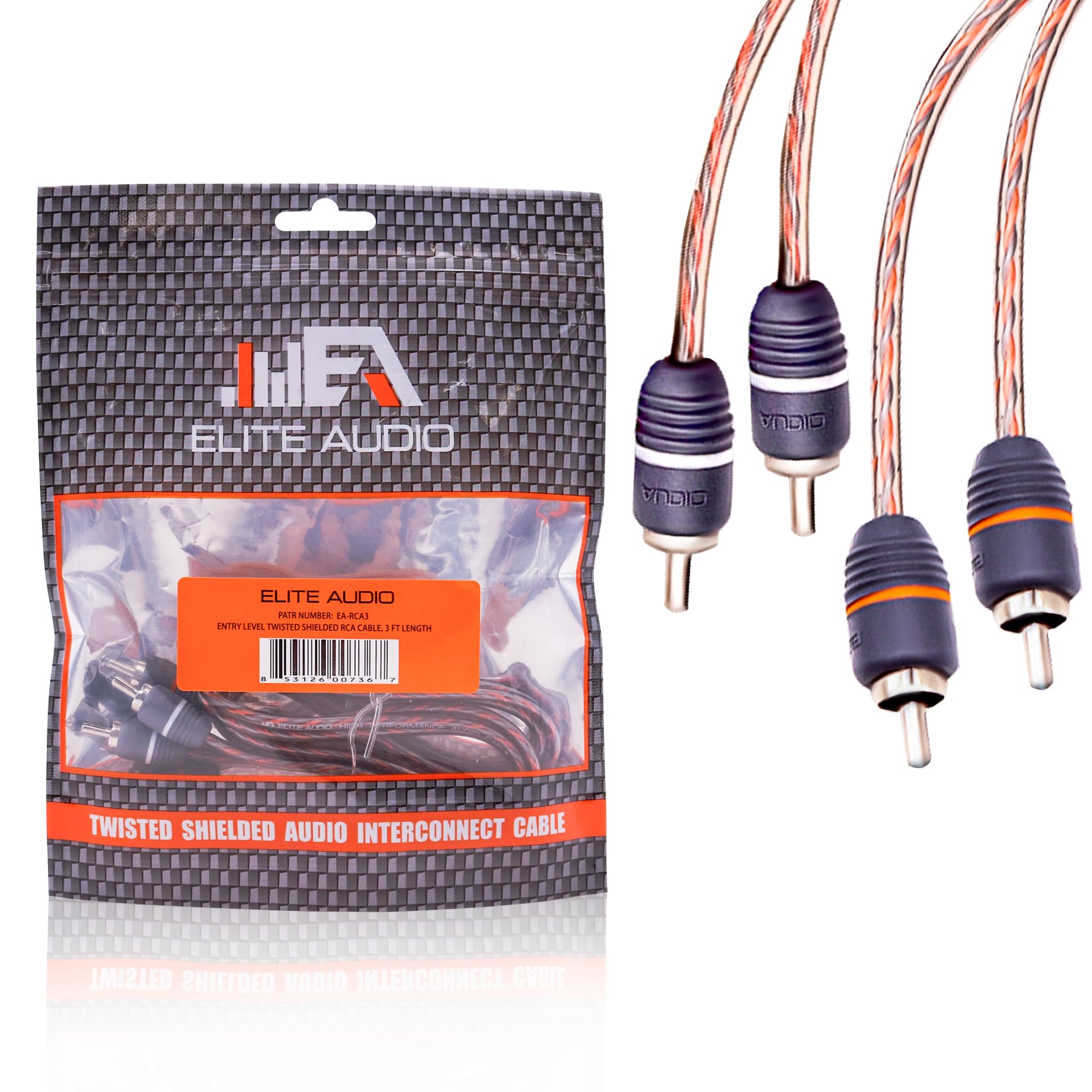Amazon.com: Elite Audio EA-RCA3 Standard 2-Ch RCA Cable - 3ft